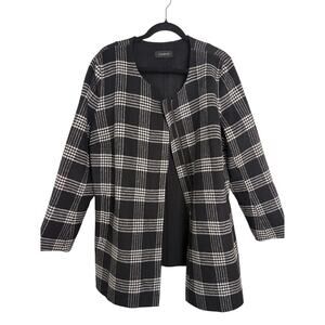 Talbots Plaid Wool Blend Coat